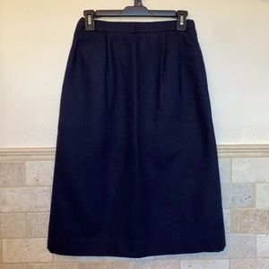Navy Wool Skirt